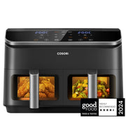 COSORI Dual Air Fryer, 8.5L Family Size, 8-In-1, Air Fry, Roast, Bake, Reheat, Dehydrate, Grill