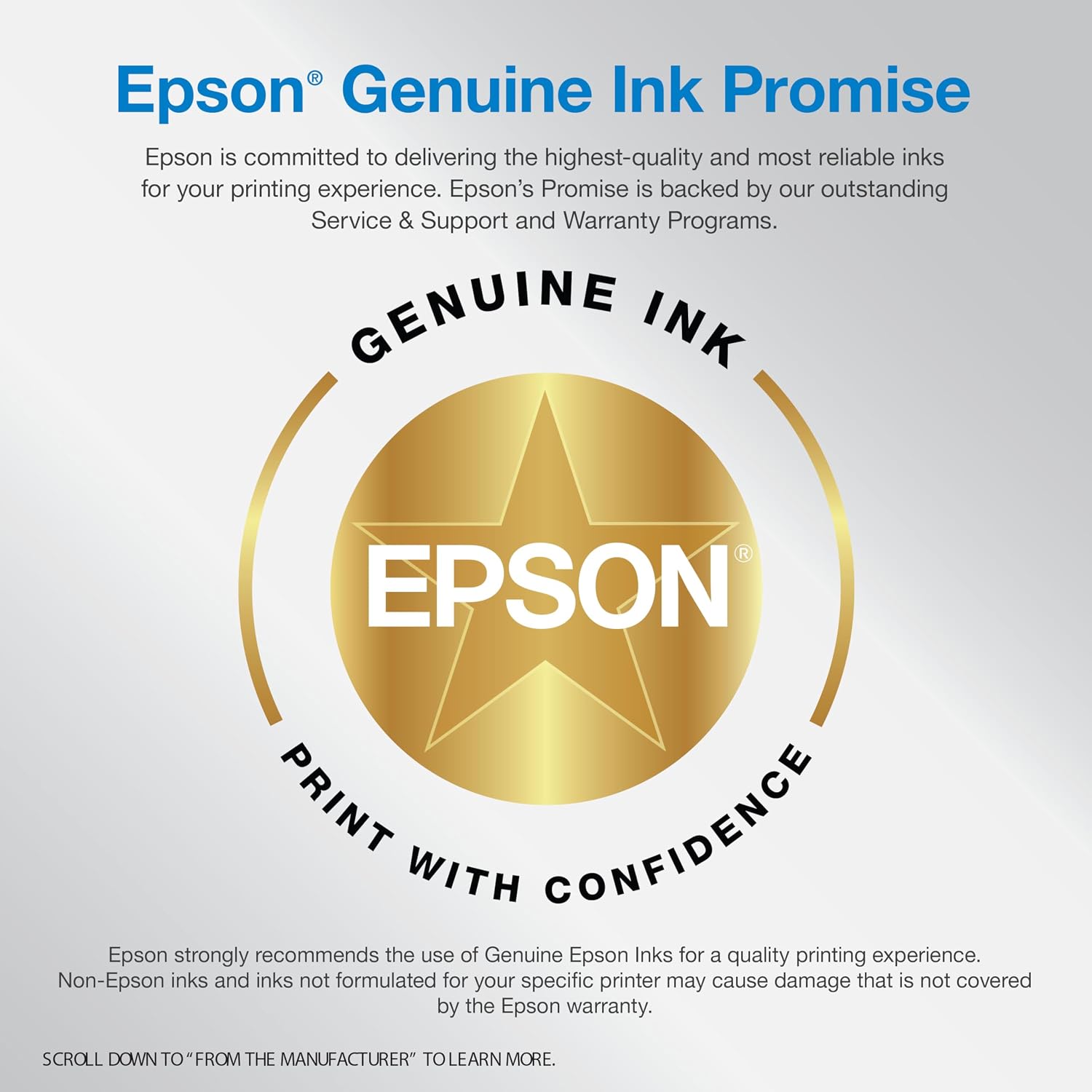 Epson EcoTank ET-2980 Wireless All-in-One Color Supertank Printer with Refillable Ink Tanks, 3 Years of Ink, Mobile Printing, 15 PPM, Color Touchscreen, Auto 2-Sided, White