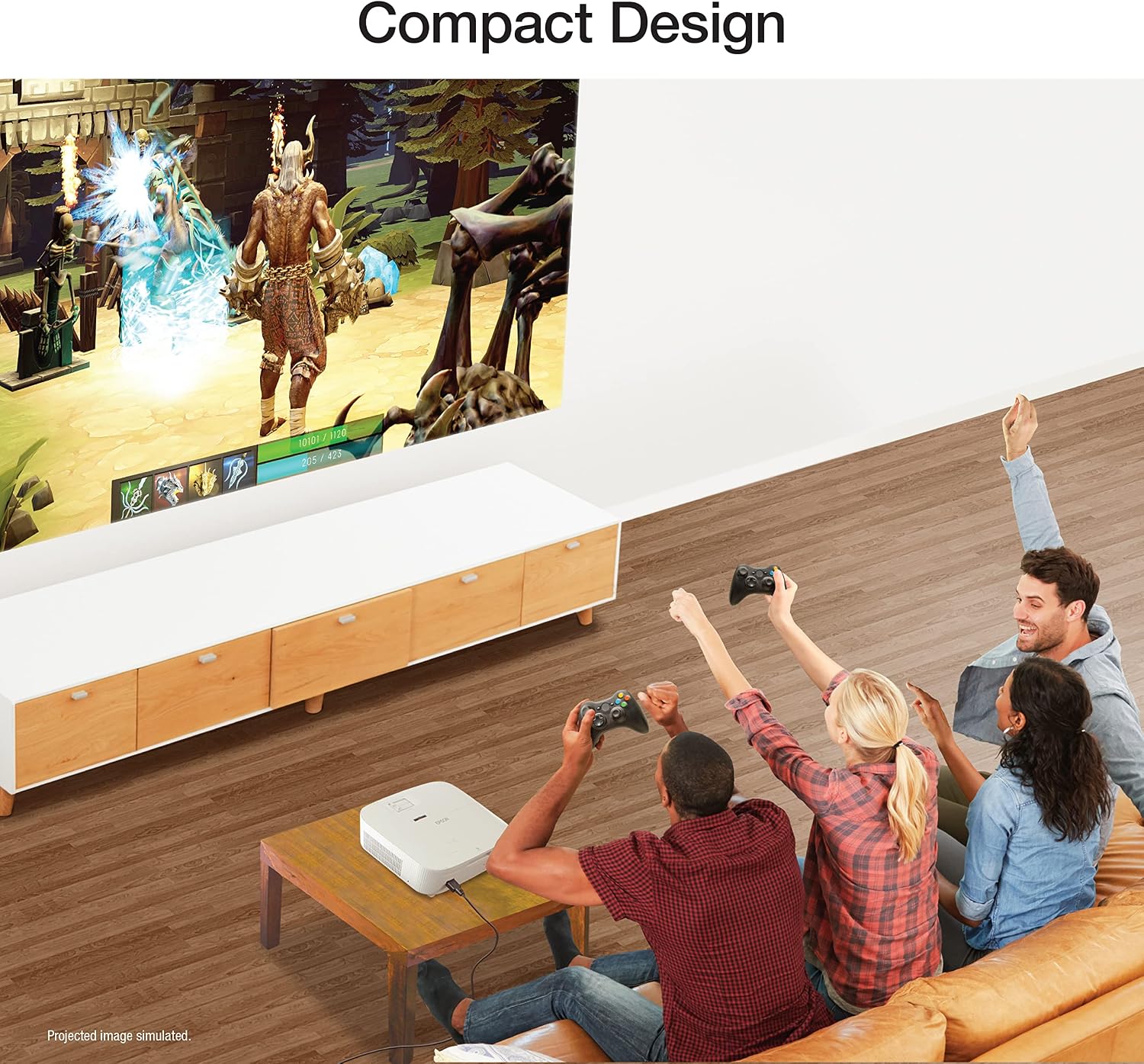 Epson Home Cinema 2350 4K PRO-UHD Smart Gaming Projector with Android TV, 3-Chip 3LCD, HDR10, HLG, 2,800 Lumens, Low Latency, 10 W Speaker, Bluetooth, Streaming Capability